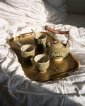 Juego de Té Musgo Texturizado